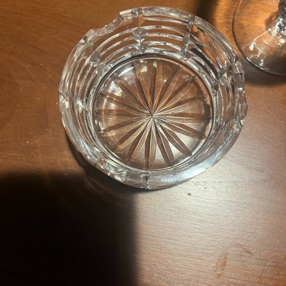 Vintage WATERFORD‎ Crystal Ashtray Round 3" Beautiful - Picture 3 of 10